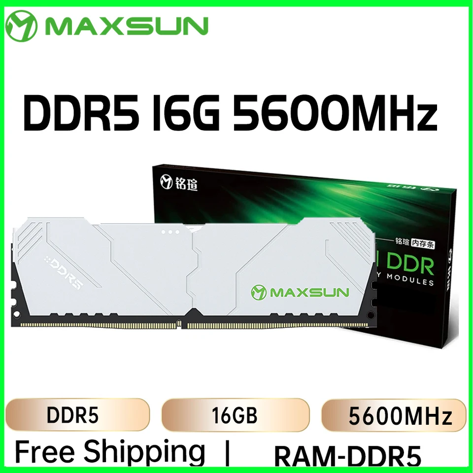 MaxSun Nový DDR5 Memory RAM 16 GB 5600MHz DDR5 RAM Desktop Memory 288pin DIMM 1,25V počítačových komponentov Gaming Computer Rams