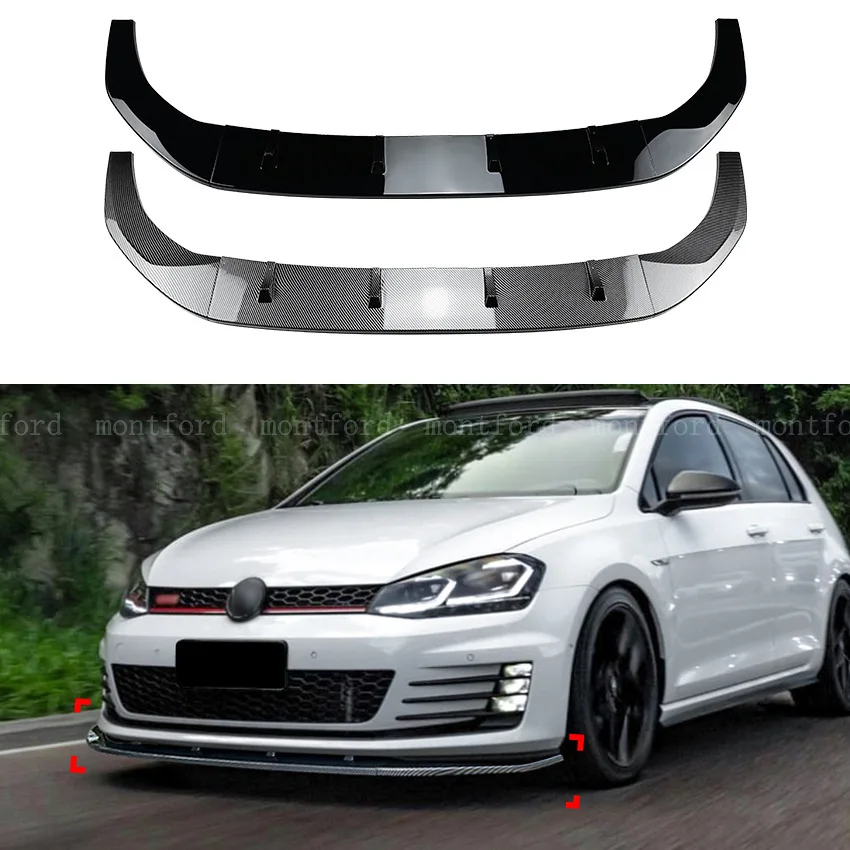 Maxtonský štýl pre VW Golf 7 Golf 7.5 2012-2018 TDI TSI TGI Štandardný predný nárazník Splitter Lip Difuser Protector SPOiler Body Body Body