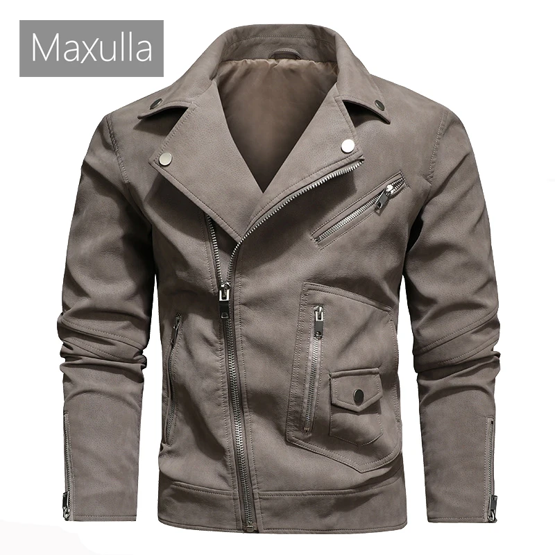 Maxulla Winter Men's Pu Jackets Casual Warm Moto Leather bunda Male Slim Fit Business Cyklistické kožené kabáty pánske značky Oblečenie