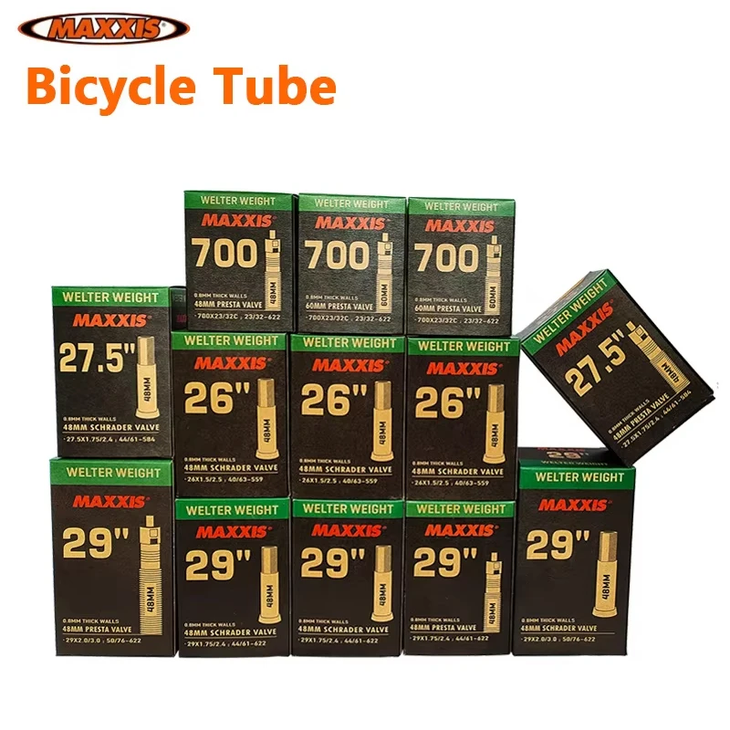 Maxxis Welter Hmotnosť Zhrubnutá vpichová odolná v punkcii Originál 0,8 mm vnútorná trubica 26 27,5 29 700 pre BMX Road XC AM DH DH Commute PV SV