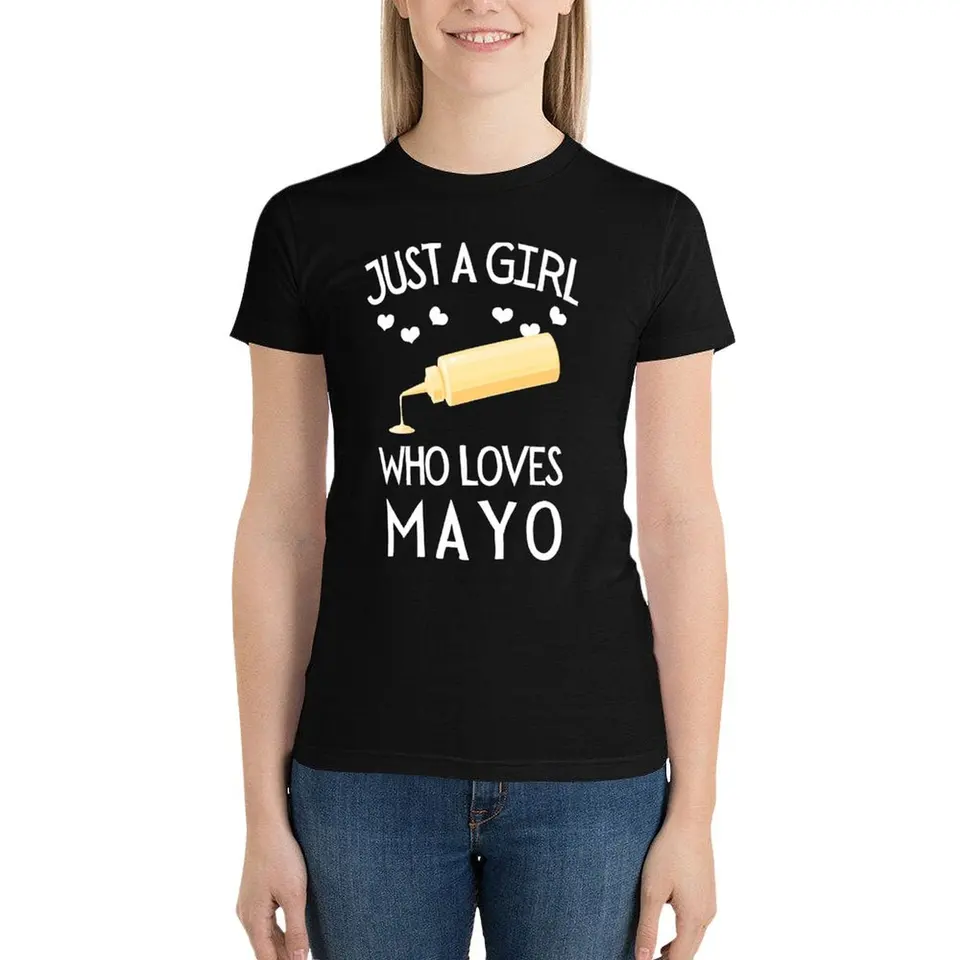 Mayo Lover-Mayonnaise Tričko Kórejské módy Kawaii Tričko Tričko pre ženy dlhé