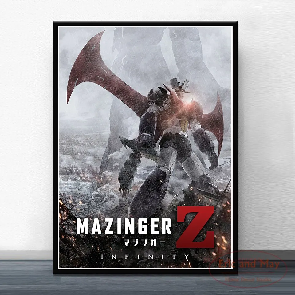 Mazinger Z Infinity Anime Canvas Wall Art Japanese Movie Movie výtlačky plagátu pre obývaciu izbu Doručená živá stena obrázky