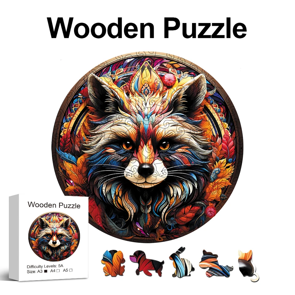 Mačacie drevené puzzle, hračky s vysokými ťažkosťami, koncentračný výcvik pre dospelých, darčeky na narodeniny v Christme, domáce dekorácie