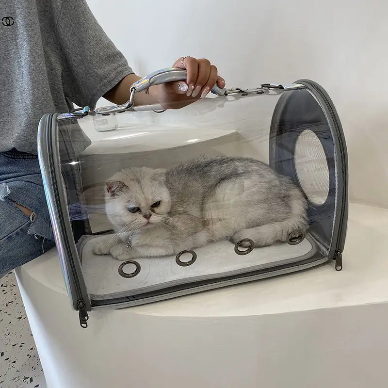 Mačací nosič mačací taška Priehľadná idúca z prenosnej tašky Cat Cat Cat Cat Priemerný vesmírny kapsula Pet batoh prenosný posol mačkový pes