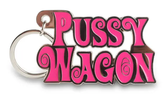 mačička Keychain zabitie Bill Pussy Wagon Wagon Key Ring Letter Prívesné príslušenstvo Dámy muži darčekové kľúče batohové príslušenstvo
