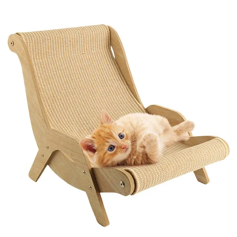 Mačka Scratcher Bed Elegantná robustná mačka salónik stoličky hojdačka mačiek poškriabanie stoličky pre domáce zvieratá, ktoré je vhodné pre viacfunkčné škrabance plážové kreslo