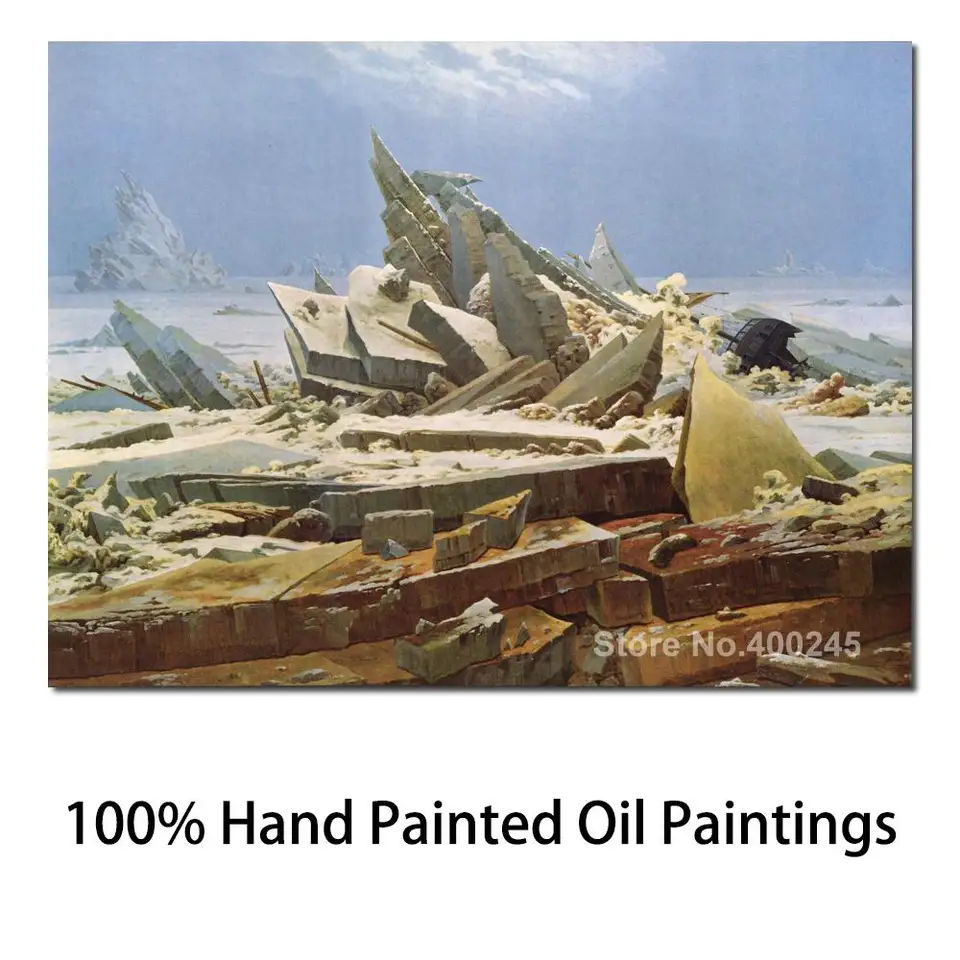 Maľba na predaj Mory ľadu od Caspar David Friedrich Canvas Vysoko kvalitné ručne maľované