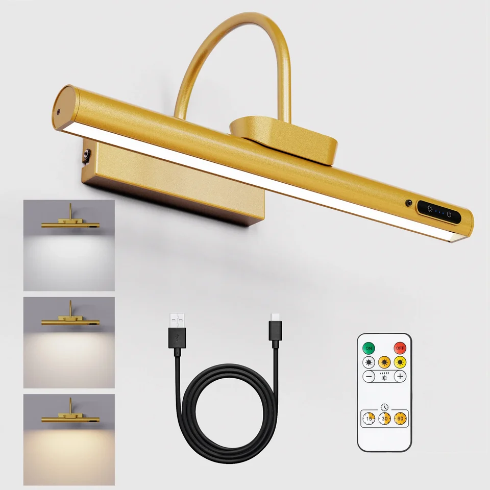 Maľba Obrázok Svetelný portrét s diaľkovou obývacou izbou Wireless Wall Lamp Art Displej nabíjateľnú fotografiu ovládanú batériou