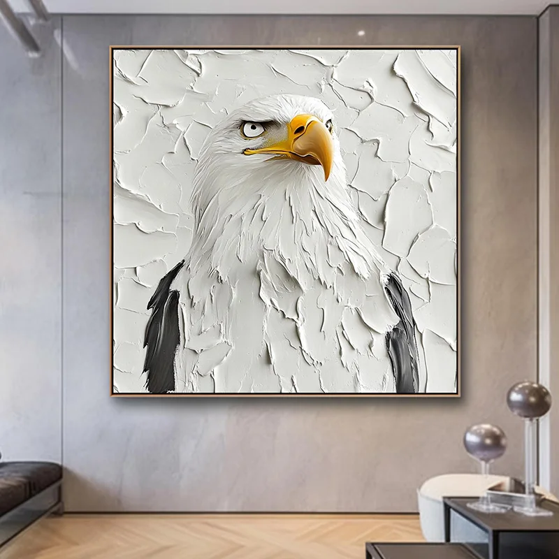 Maľba plátna Animal Eagle, abstraktná maľba orla, moderné tlačové plagáty, dekorácie v kancelárii, darček pre domácnosť, bez zarámovaného