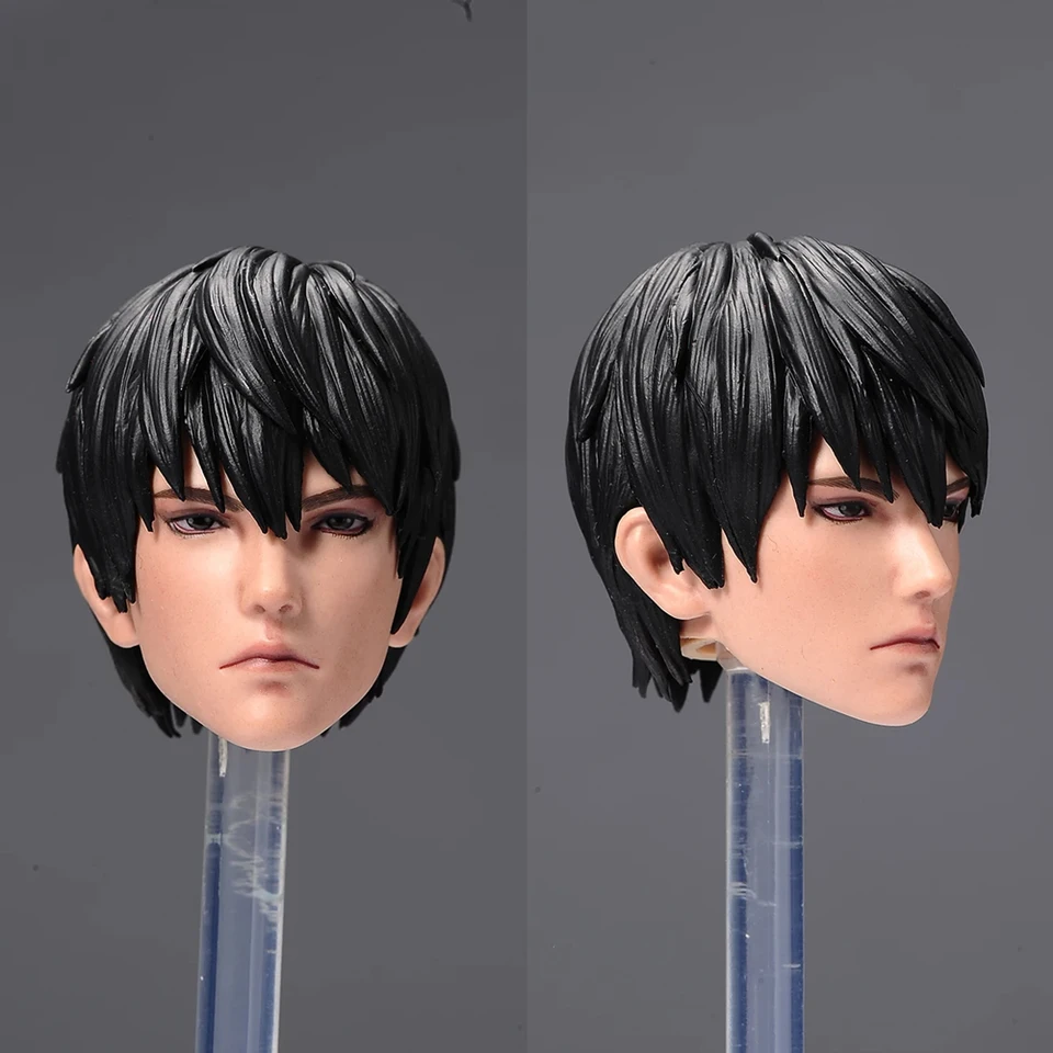 Maľované 1/6 Kylin Zhang Head Sculp Scull Mužská hlava rezbárska rezbárska modelka Fit 12 '' Mužský vojakový akčný figurín Bály