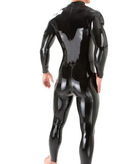 Maškaráda Party latex gumové kašety Catsuit BodySuit Uniform Tažne Cosplay čierne ručne vyrobené xs-xxl