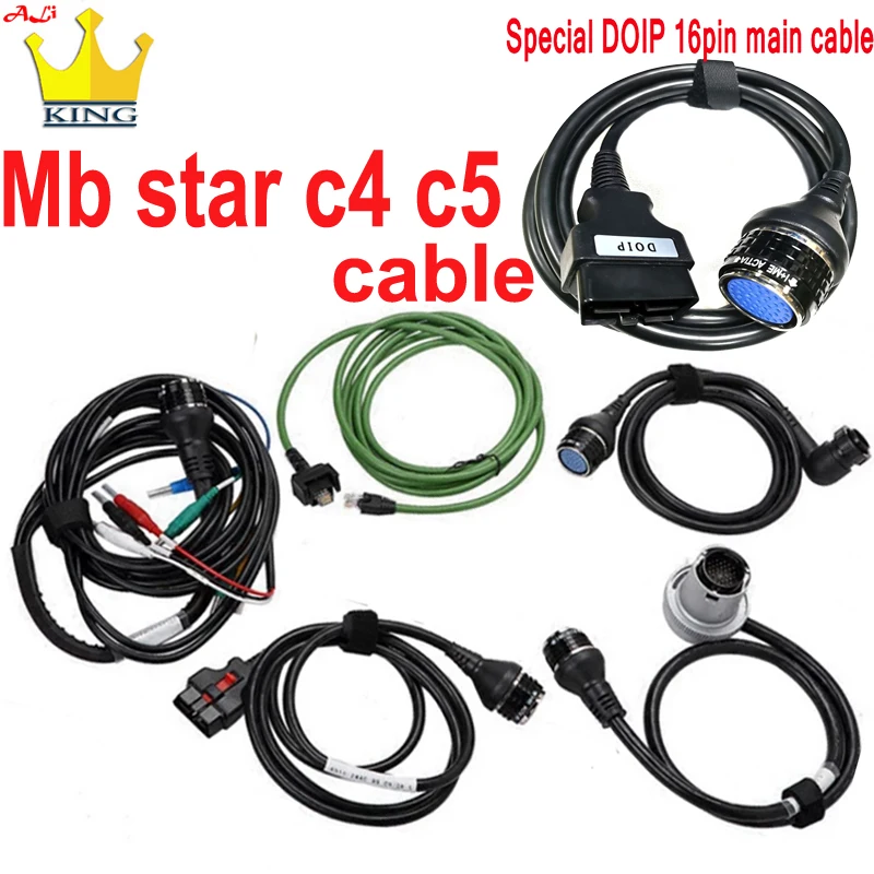 MB Star C4 Plus Doip Connect Compact4 OBD2 16pin 55 38pin/14pin/OBD LAN Hlavný kábel pre MB Star C4 C5 Diagnostický nástroj OBD 2 kábel