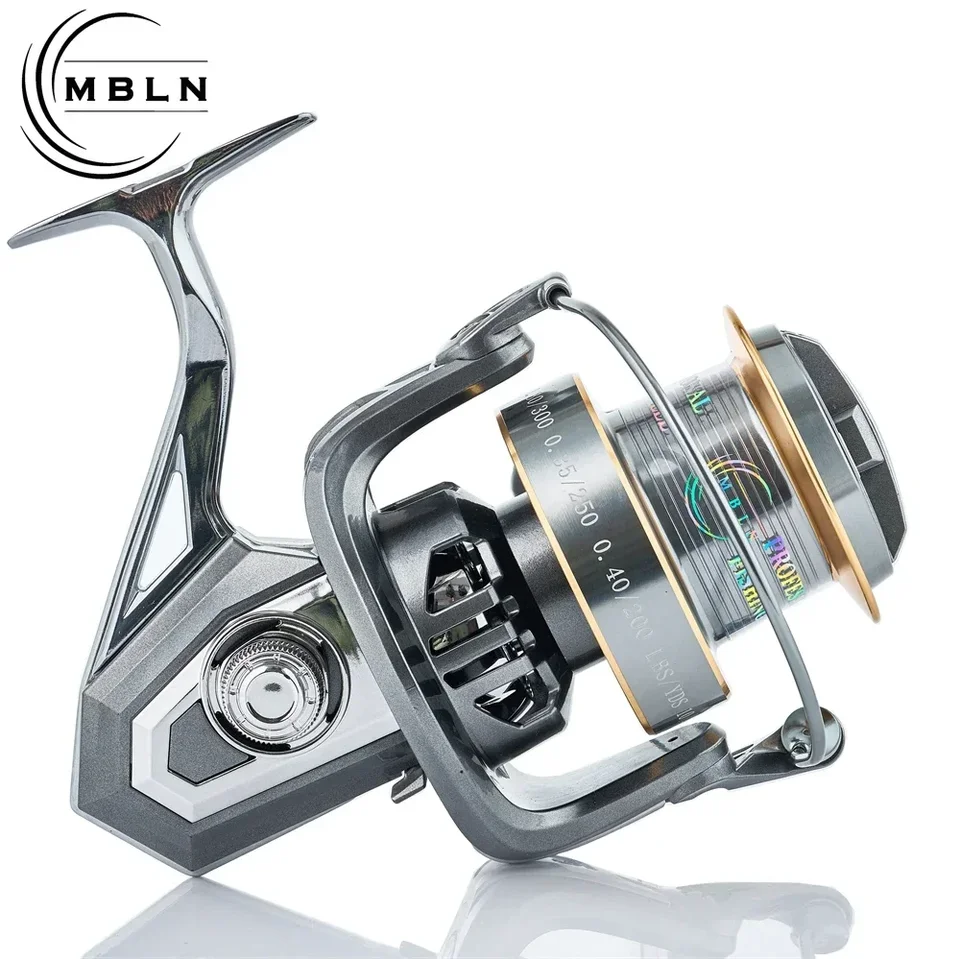 MBLN 25 kg/55 lb spinningová navijak, 90% kovová konštrukcia, zliatina, rukoväť a prevodový stupeň, hladký a odolný
