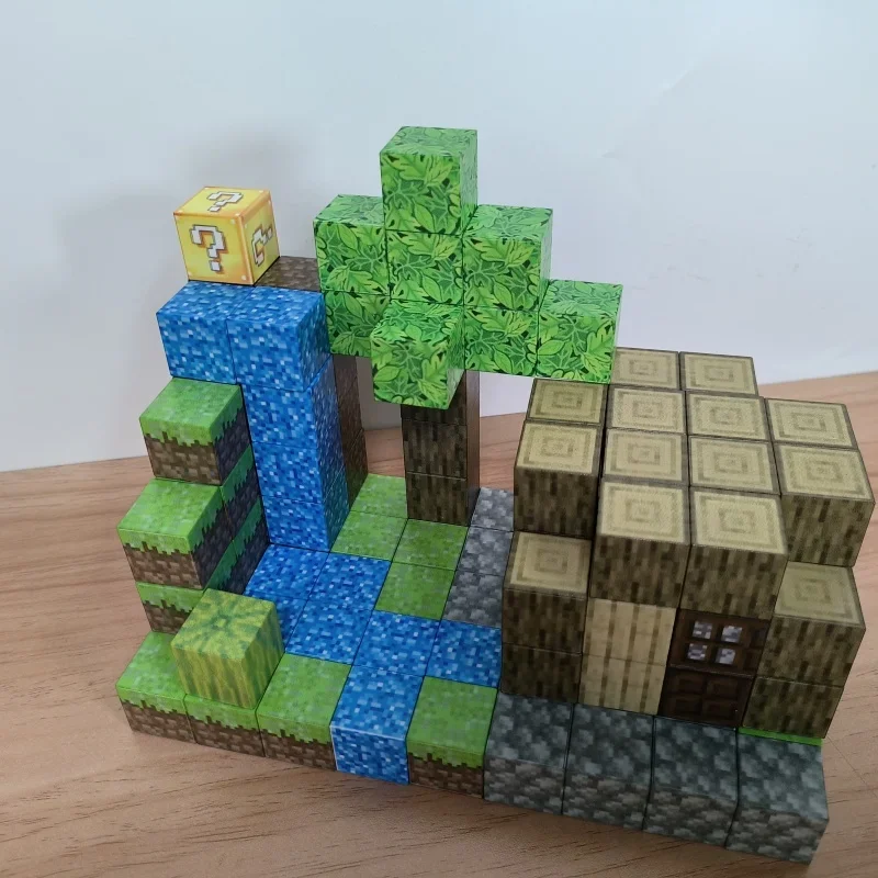 MC Magnetické bloky vianočné darčeky Zostava Budovy Magnety Miniatúrne detské vzdelávacie hračky Boys Boys Brain Cvičenie