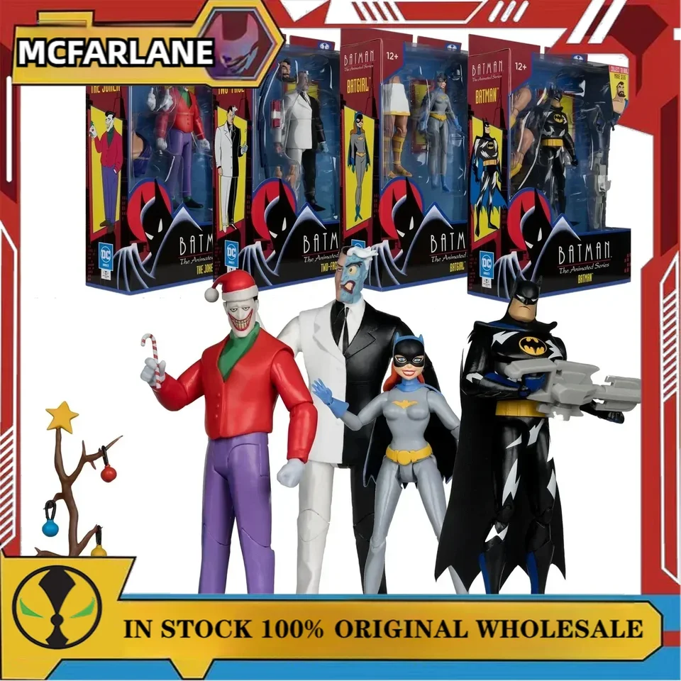 McFarlane BTas 6in Built Two-Face Lightning Strike Batman Vianoce s Joker Batgirl Batman: The Animated Series