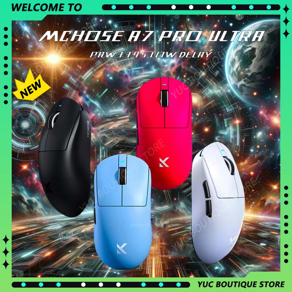 Mchose A7 Series 2.4g Wireless Gaming Esports Ergonomics myš myš 3950 vlastné 8k najvyššie rýchlosti prijímača bezdrôtových myší Príslušenstvo