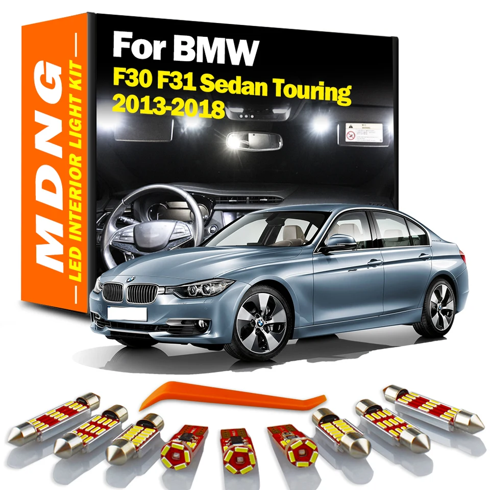 MDNG 6ks Canbus Car LED interiérové ​​čítanie LIGHT SVET pre BMW 3 Series F30 F31 Sedan Touring 320 325 328 330 2013 - 2016 2017 2018