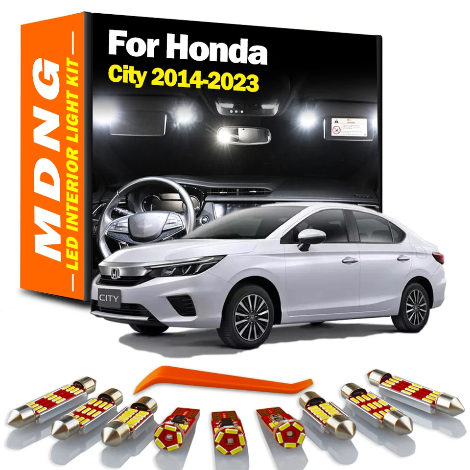MDNG 8ks LED interiérové ​​čítanie žiarovky pre Honda City 2014 2015 2016 2017 2018 2019 2020 2021 2022 2023