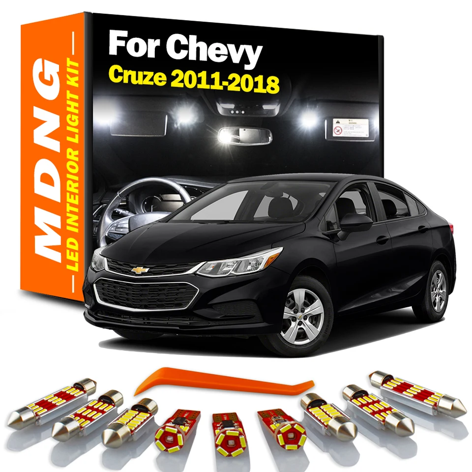 MDNG CANBUS LED interiérová súprava pre LIGHT pre Chevrolet Chevy Cruze 2011 2012 2013 2014 2015-2018 DOME MAP KUMP CULN Auto