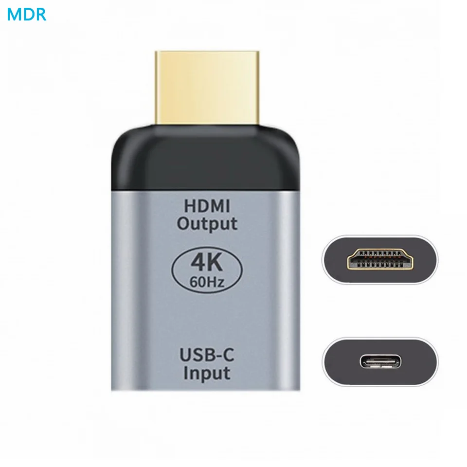MDR USB-C až HDMI konektorový adaptér typ C Žena zdroja do umývadla HDMI HDTV 4K 60 Hz 1080p pre laptop pre tablet