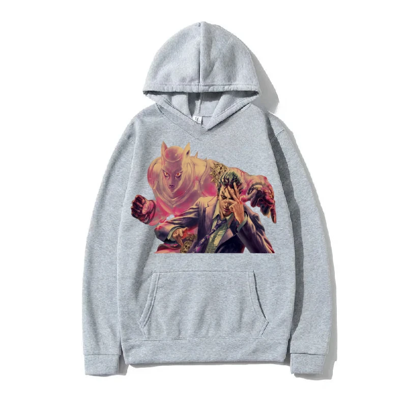 Mecha Boxing Megalo Box Anime Grafická tlač retro bavlnená kapucňa a dámska fleece teplá vysoko kvalitná pulóver
