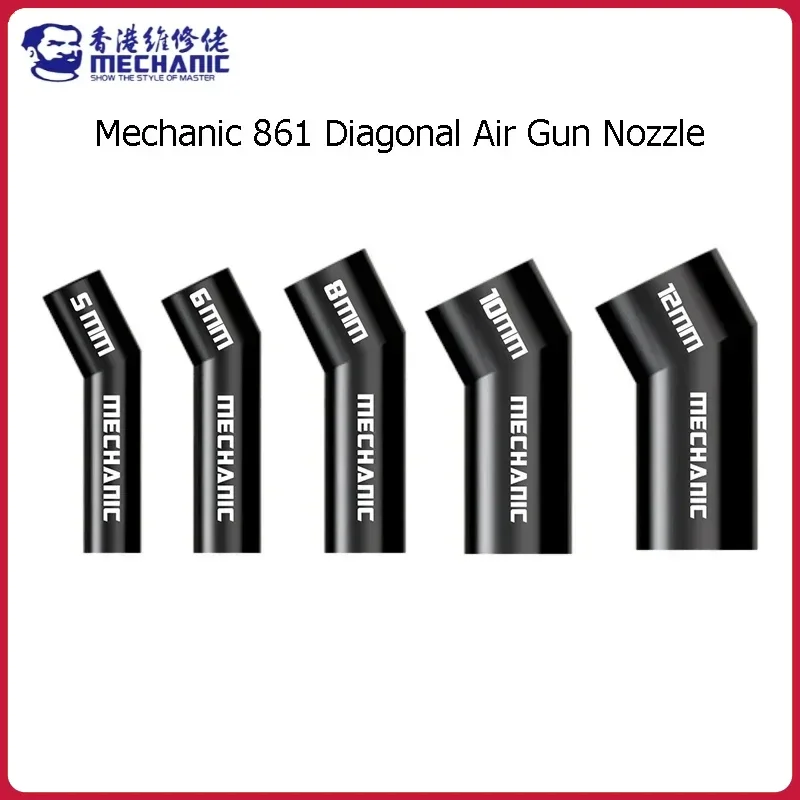 Mechanic 861 Dysle Dysle Dysle Air Dysle 5 6 8 10 12 mm šikmú vyútočnú trysku dokonca vykurovacie nástroje pre dýzu zvárania PCB
