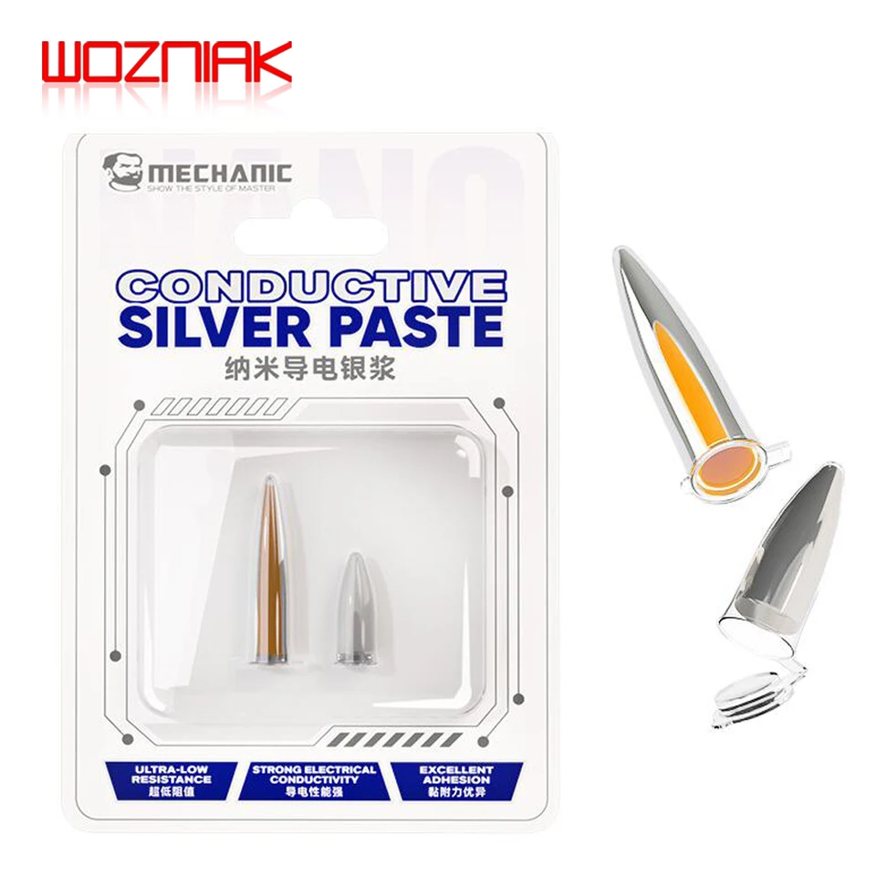 Mechanic nano20 nano vodivosť strieborná pasta pre iPhone Android Phone Oprava flexibilného obvodu obrazovky Ito Strieborná pasta