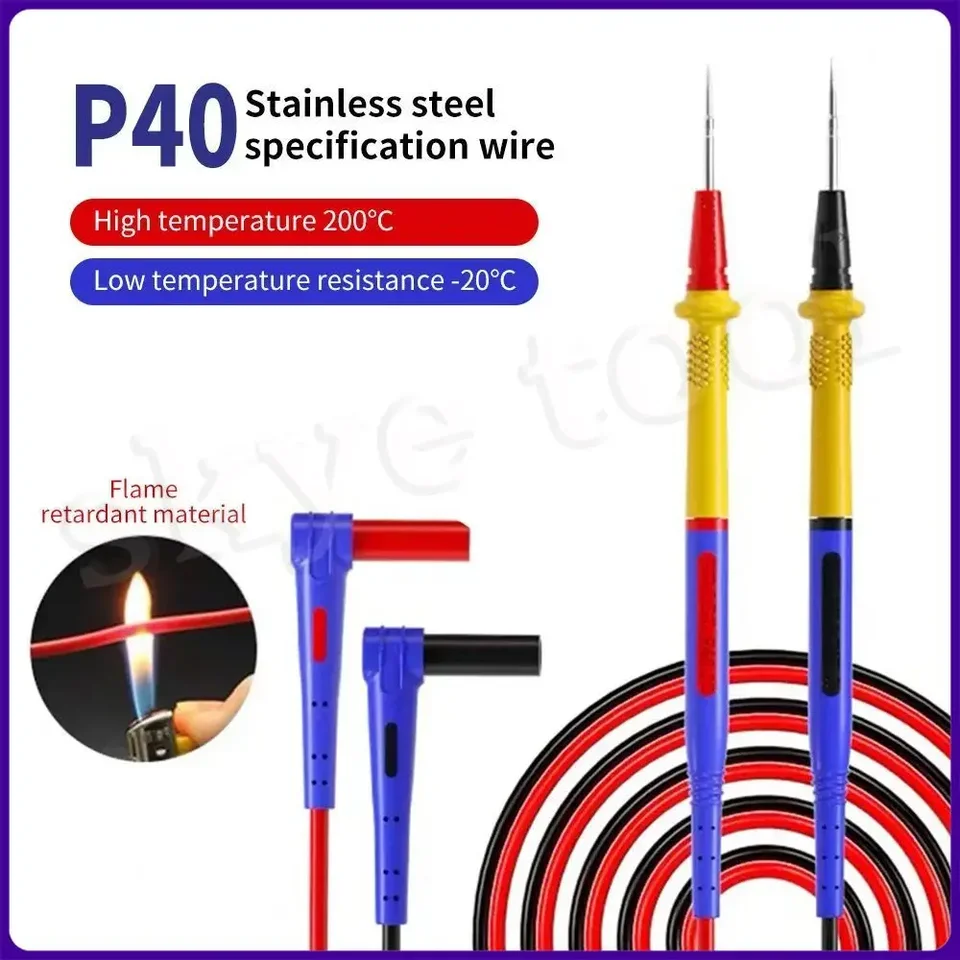 Mechanic P40 Nerezová sonda Test ovládača 0,2 mm vysoko presná ihla 1000 V 20A pre multimetrový univerzálny náradie testerov