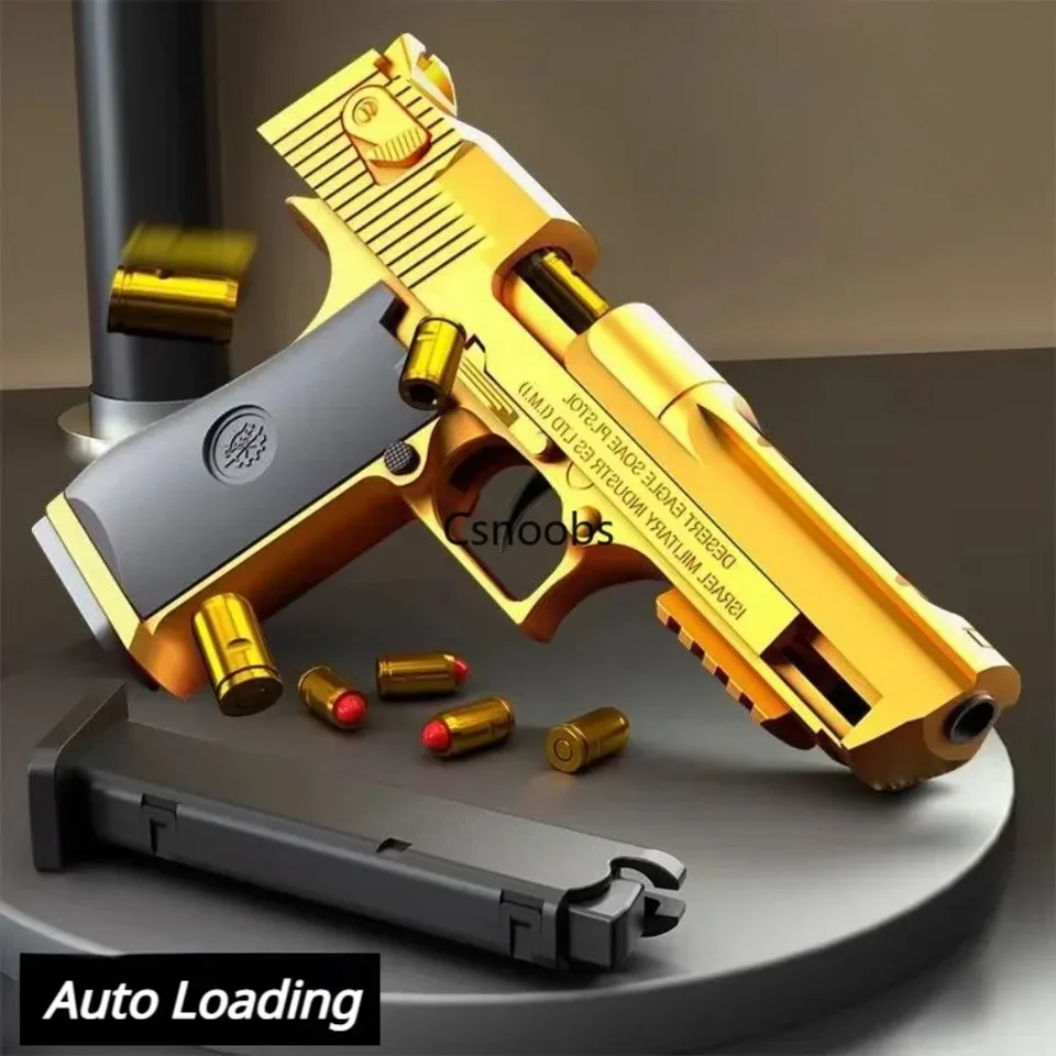 Mechanická automatická púštna hračkárska hračkárska pištoľ Ejekcia Airsoft pištoľ Pištoľ nepretržitý hračkou na streľbu pre deti pre deti