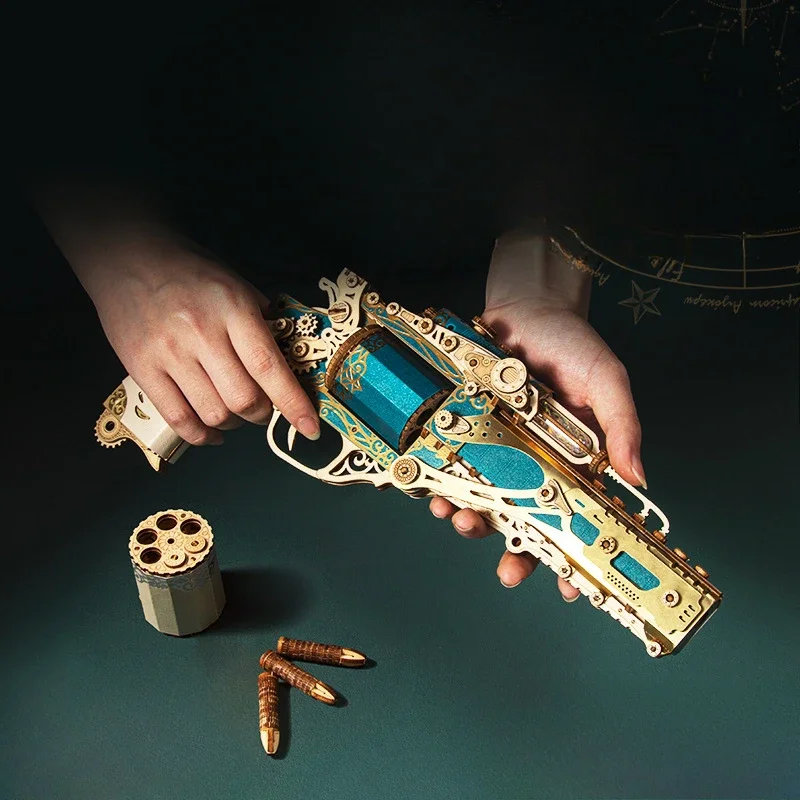Mechanická dekompresia punk revolver chlapec Kid senior sense dar dar narodeniny ručne vyrábajúca DIY ORNAMENT HADLO SKOLA