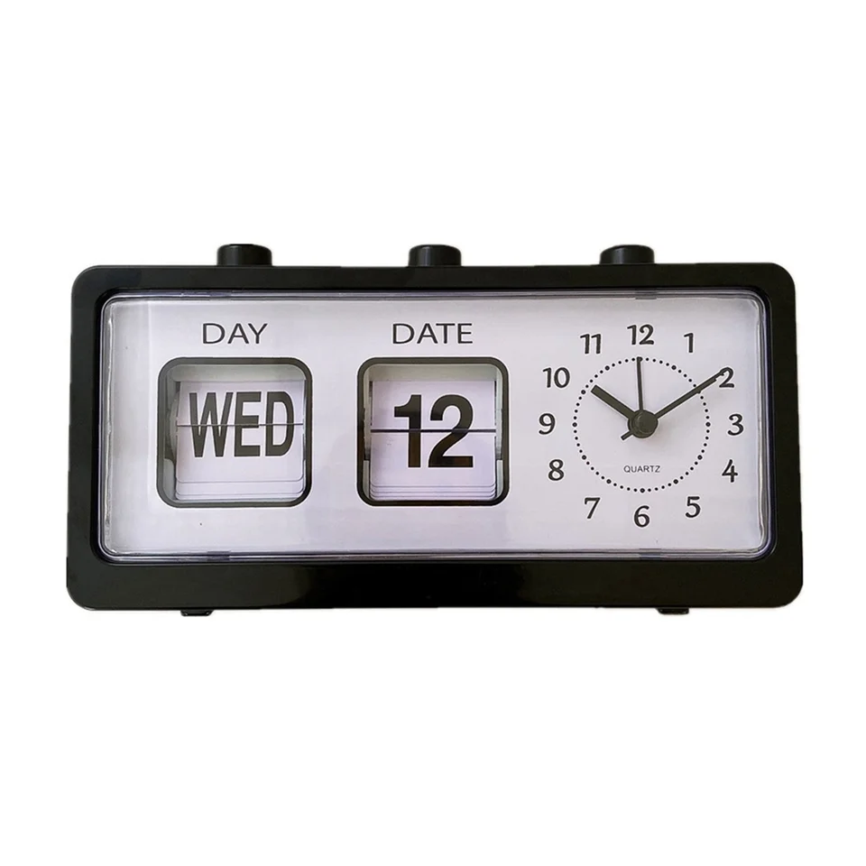 Mechanické budík Novinka Flip Clock Desktop Digitálne hodiny s kalendárny