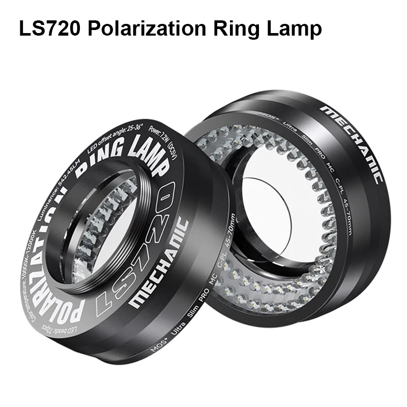 Mechanický LS720 mikroskop Polarizovaný kruhový lampa Eliminuje odrazové kruhové svetlo pre väčšinu stereofónnych mikroskopov Illuminátory