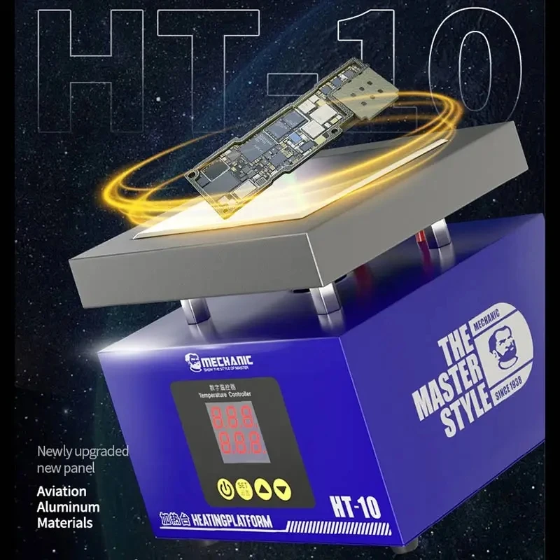 Mechanik HT-10 Vykuchovacia tabuľka inteligentná CNC konštantná teplota duálny displej pre lepidlo Odstraňovanie predhrievacej platformy