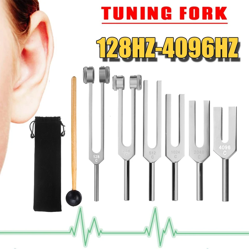 Medical 128Hz 256Hz 512Hz 1024Hz 2048Hz 4096Hz Neurologická masážna Čakra ladenie vidlice Hammer Hammer Stick Herming Lietajúca terapia