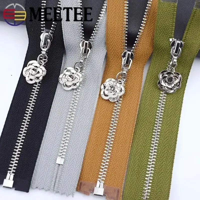 Meettee 2ks 3# kovové zipsy 15-30 cm blízko 40-70 cm Open-end Bag Clother