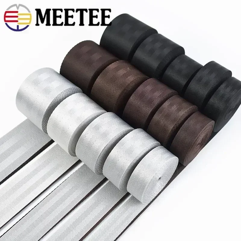 Meettee 5m 20-50 mm nylon nylon Webbing Bezpečnosť bezpečnostných bezpečnostných bezpečnostných orezov batohom ribon remienok plachty plachta