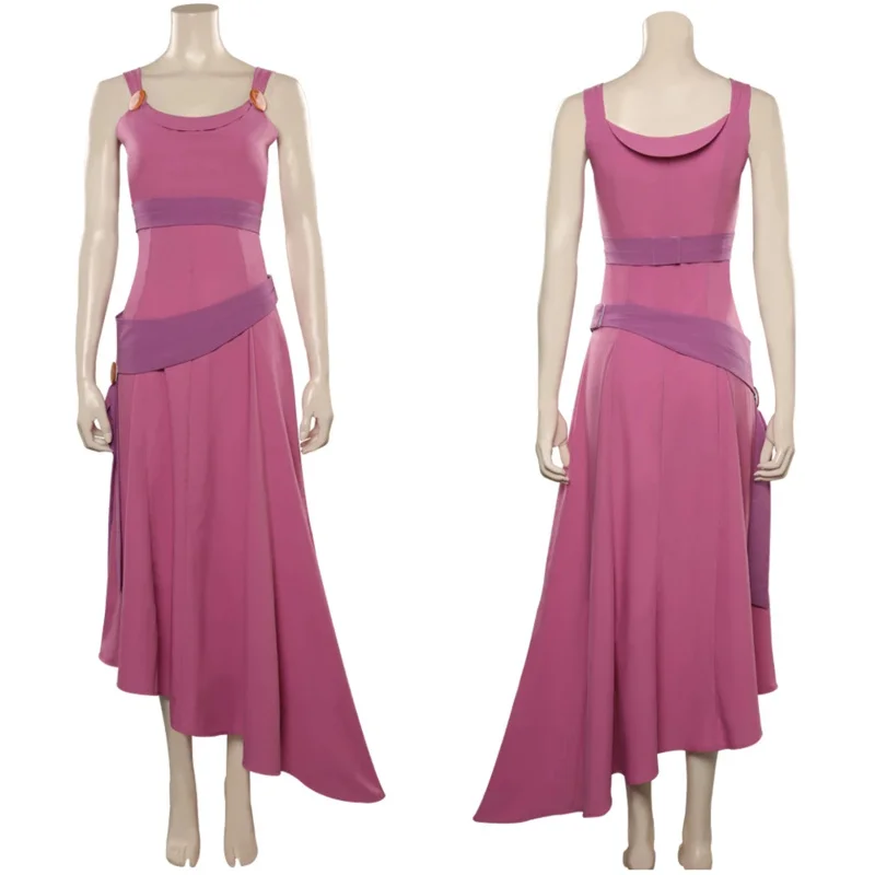 Megara Cosplay Girls Costy Prom Dress Belt Outfits Halloween Movie Hercules Carnival Suit Darčeky pre dospelých