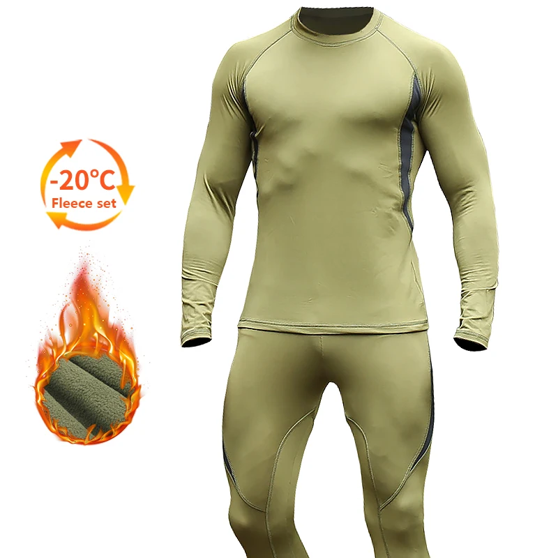 Mege taktická uniforma zimné tepelné spodné prádlo súpravy vonkajšie rýchle sušenie taktické dlhé Johns Military Compression Fitness Clothti