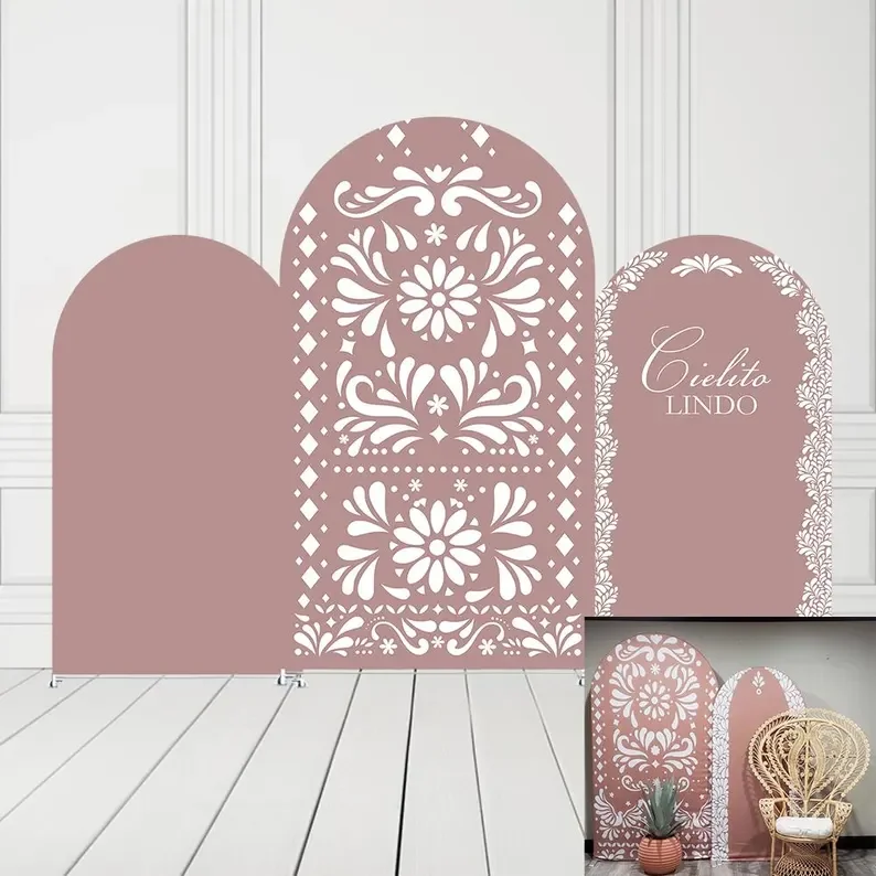 Mehofond mexický prvý Fiesta Arch Contrace Covers Svadobné večierky Decor Rose Cielito Lindo Krst pre bábätko