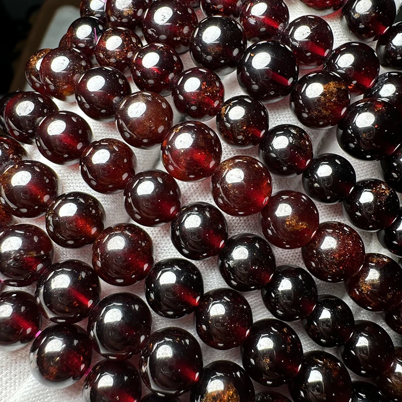 Meihan Natural Aa Pyrope Dark Orange Garnet Sladké okrúhle voľné korálky pre šperky na výrobu dizajnu domácich majstrov