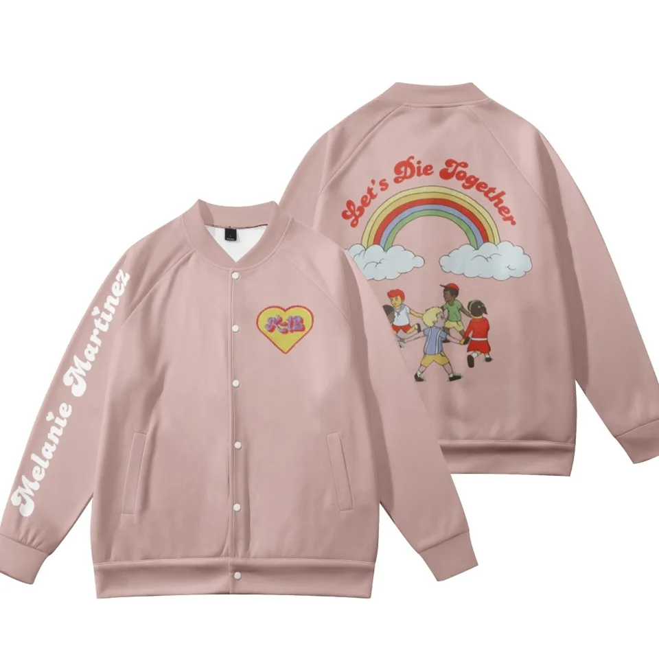 Melanie Martinez Merch Let's zomrieme spolu mikina unisex baseball uniforma bunda Men Dámske traťové súpravy vtipné oblečenie