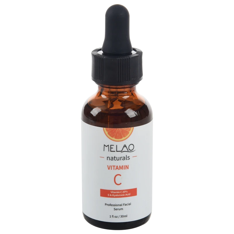 Melao Natural vitamín C sérum pre organické organické anti-starnutie Topické sérum tváre, 20% vitamín C + E 30 ml