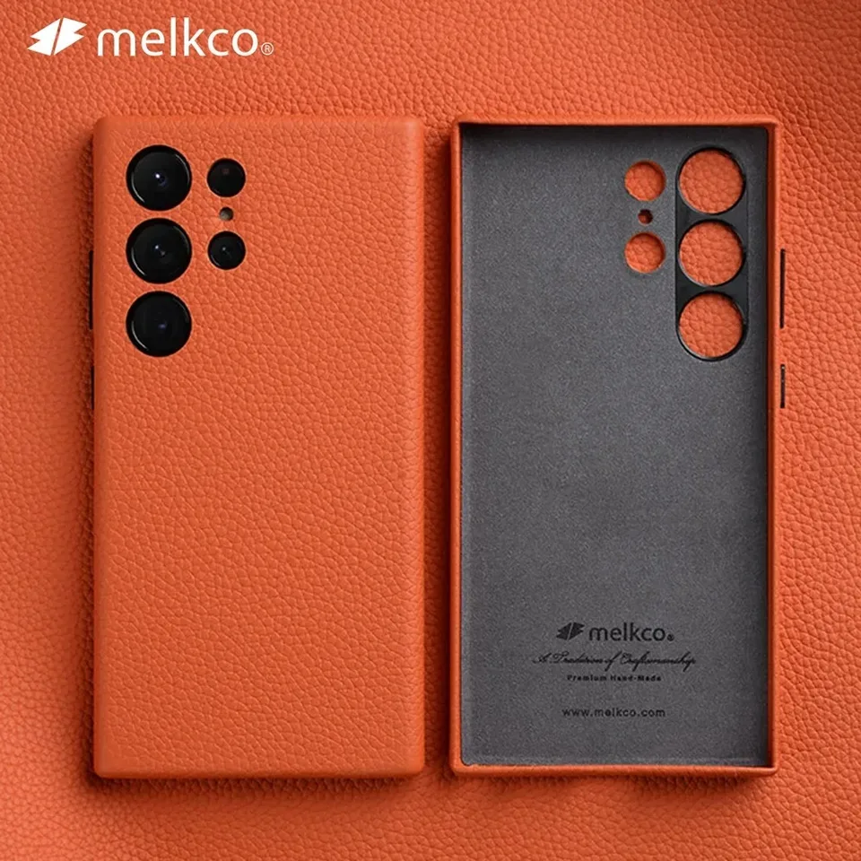 Melkco Premium Original Leath Case pre Samsung Galaxy S24 Ultra Plus + 5G Pase Luxusné módne kravské obchodné telefóny