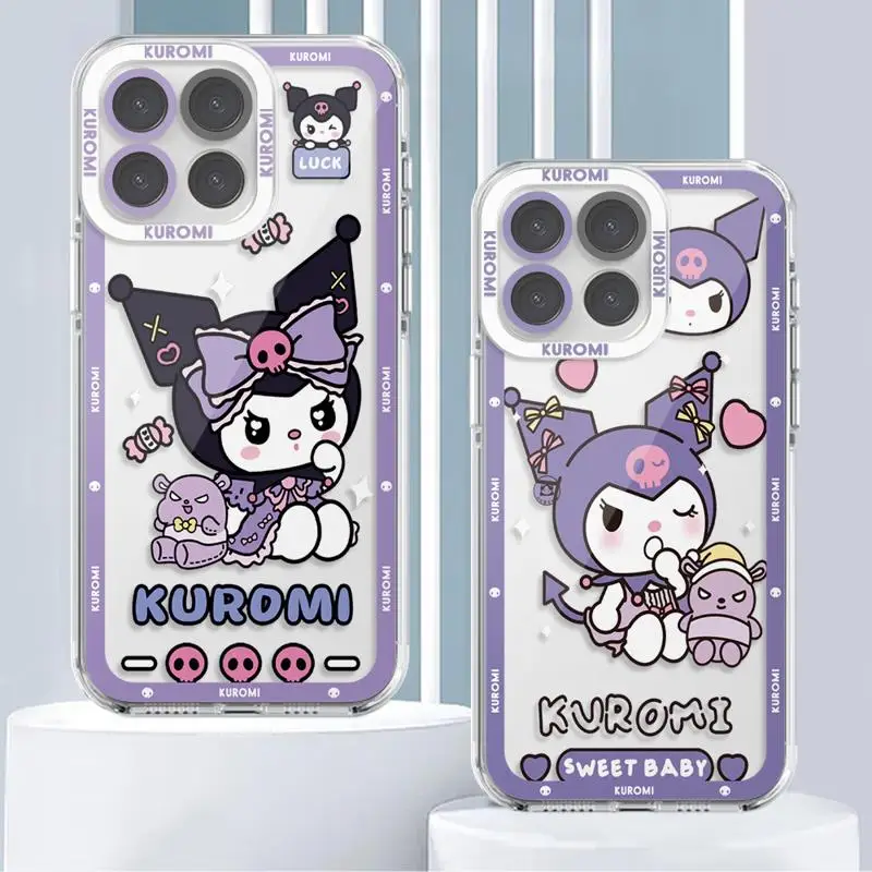 Melody Kuromi Roztomilý karikatúra Soft Soft Case pre česť x8a x9a x9b 5g x8 x7b 90 lite x8 4g silikónové čisté krytie Fundas