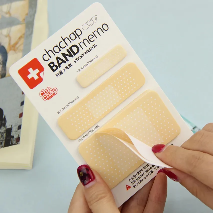 Memo Pad Stumpers Cute Band Aid Series Spipy Notes Paper Poznámkový blok Kawaii kancelárska kancelária kancelárske papeleria dodávky notas