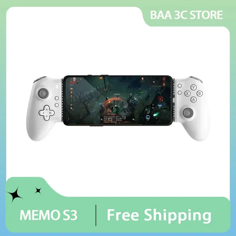 Memo S3 GamePad Type-C Mobile Mobile Controller Nízke oneskorenie Prispôsobené halovým efektom pre Android Type C Ps Cloud Game