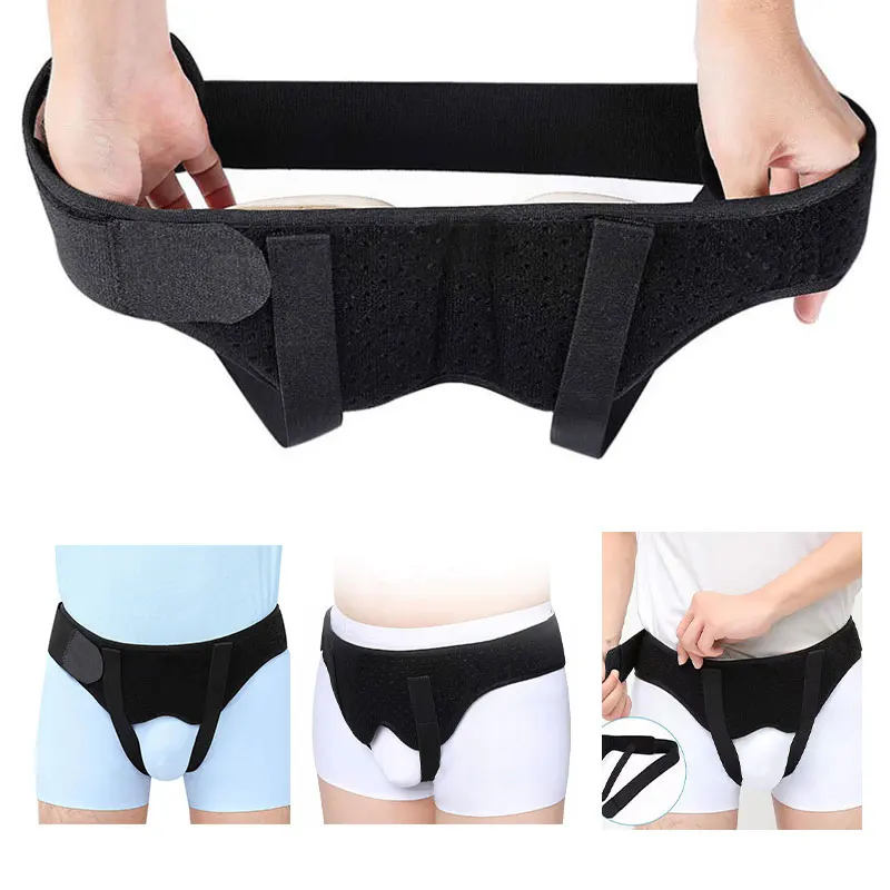 Men Hernia podporuje pás šport Inguinal Groin Hernia RELEFE TRUSS TRUSS BRACE Air Band Nastaviteľná podpora prietrže na výcvik