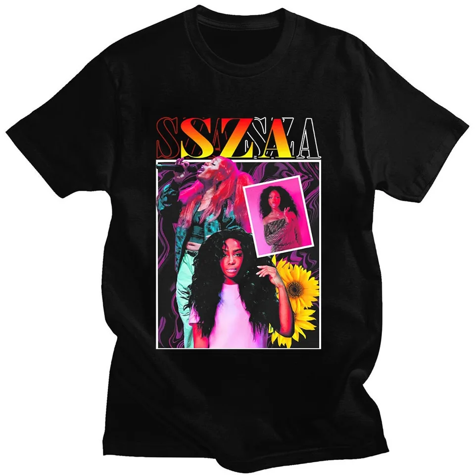 Men Hip Hop Harajuku Streetwear Summer Tees Rapper Sza Ctrl X SOS Tlač Tričko Tričko 90. roky Unisex T Tops Tops 80155
