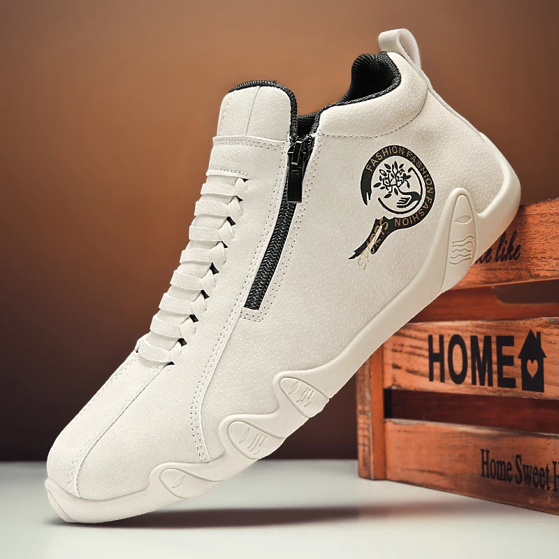 Men Mid Top Fashion Last Topes Male Športové topánky členkové topánky Členské topánky s plochým dnom Kórejské pracovné topánky Študent novú klasickú jar