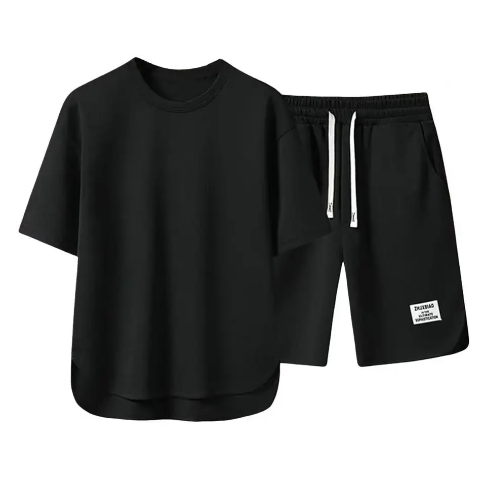 Men Sportswear set Pánske letné oblečenie Set O-Neck Tričko s krátkym rukávom Trič